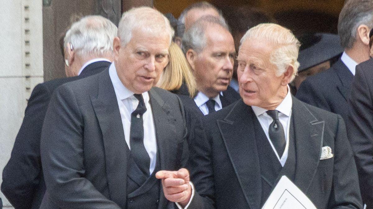 picture of King Charles and Andrew Windsor