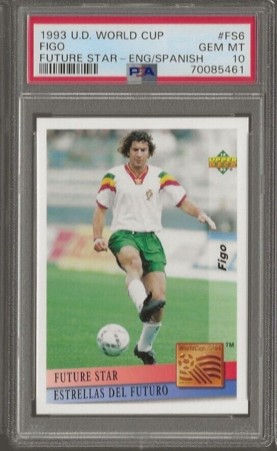 1993 Upper Deck World Cup Luis Figo Rc English Spanish #FS6 PSA 10 Gem Mint Pop1 - Picture 1 of 1