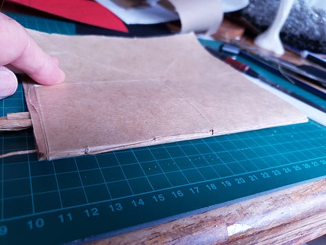 Books I made and workspace images from the tween time creativity.