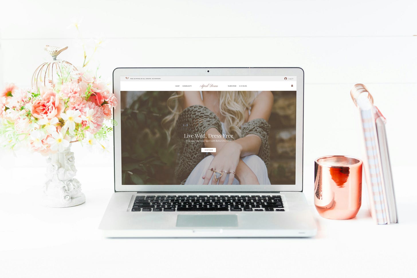 boho chic wix studio ecommerce template