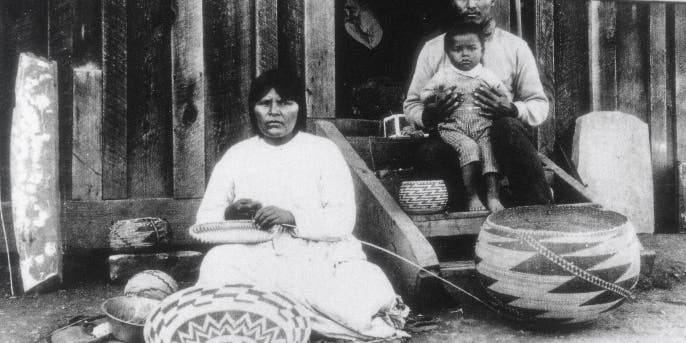 In 1850, around 400 Pomo people, including women and children, were slaughtered by the U.S. Cavalry and local volunteers at Clear Lake north of San Francisco. (Credit: NativeStock Pictures/UIG/REX/Shutterstock)
