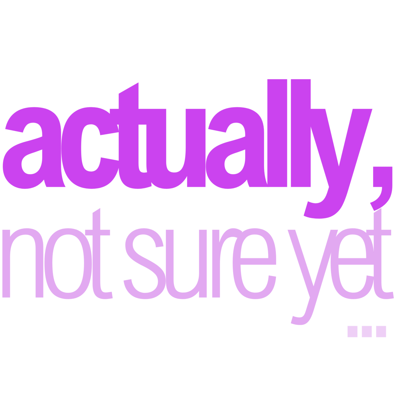 not sure yet logo