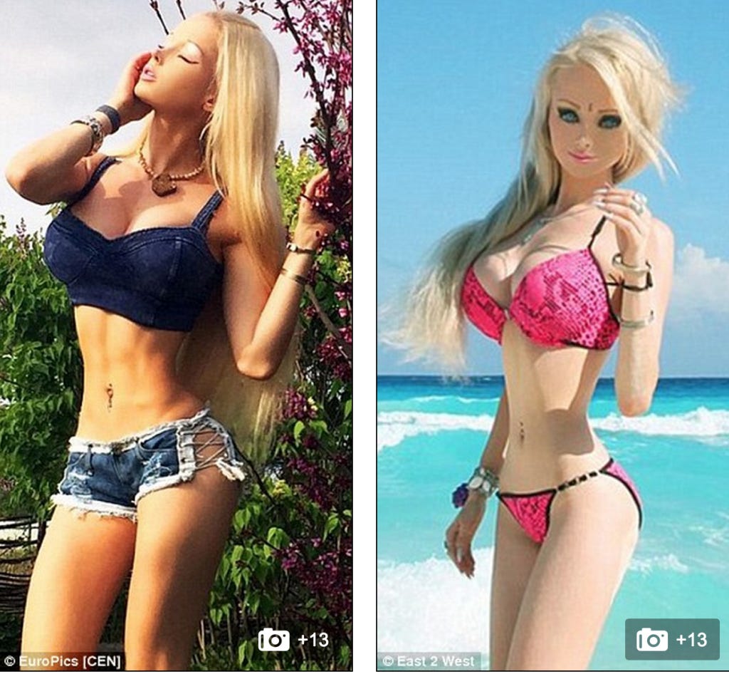 Human Barbie doll Valeria Lukyanova: 'I no longer want to be thin'