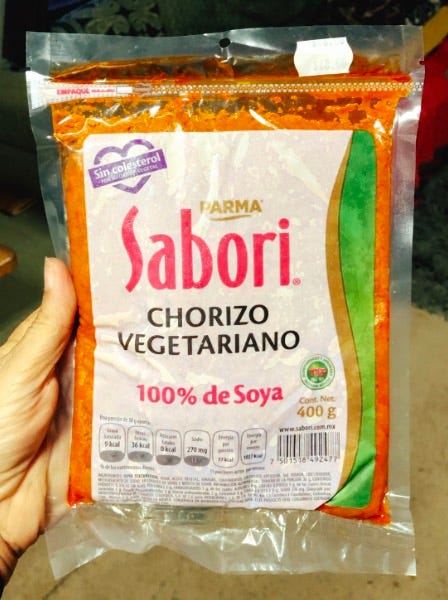 parma sabori chorizo vegetariano packet.