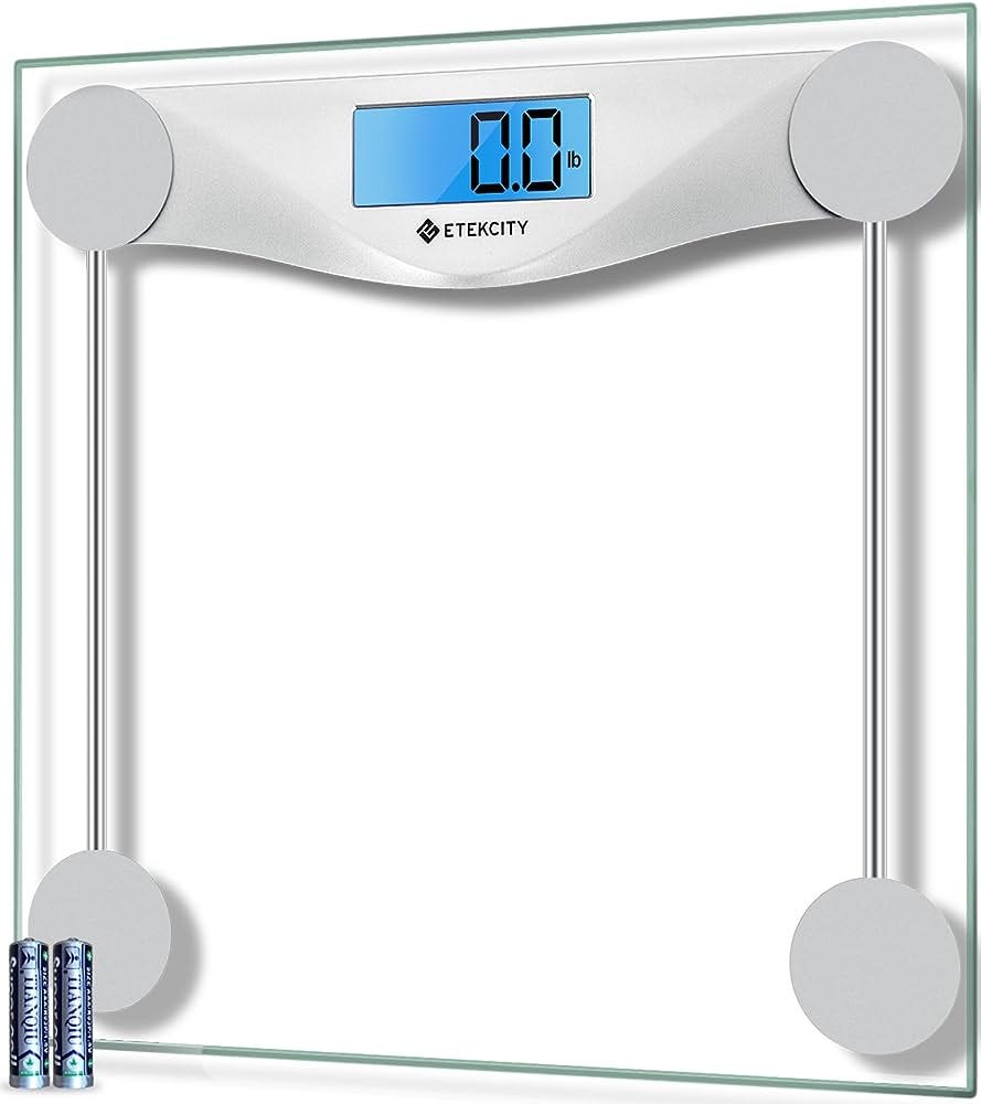 Amazon.com: Etekcity Bathroom Scale for Body Weight, Digital Weighing  Machine for People, Accurate & Large LCD Backlight Display, 6mm Tempered  Glass, 400 lbs : Health & Household