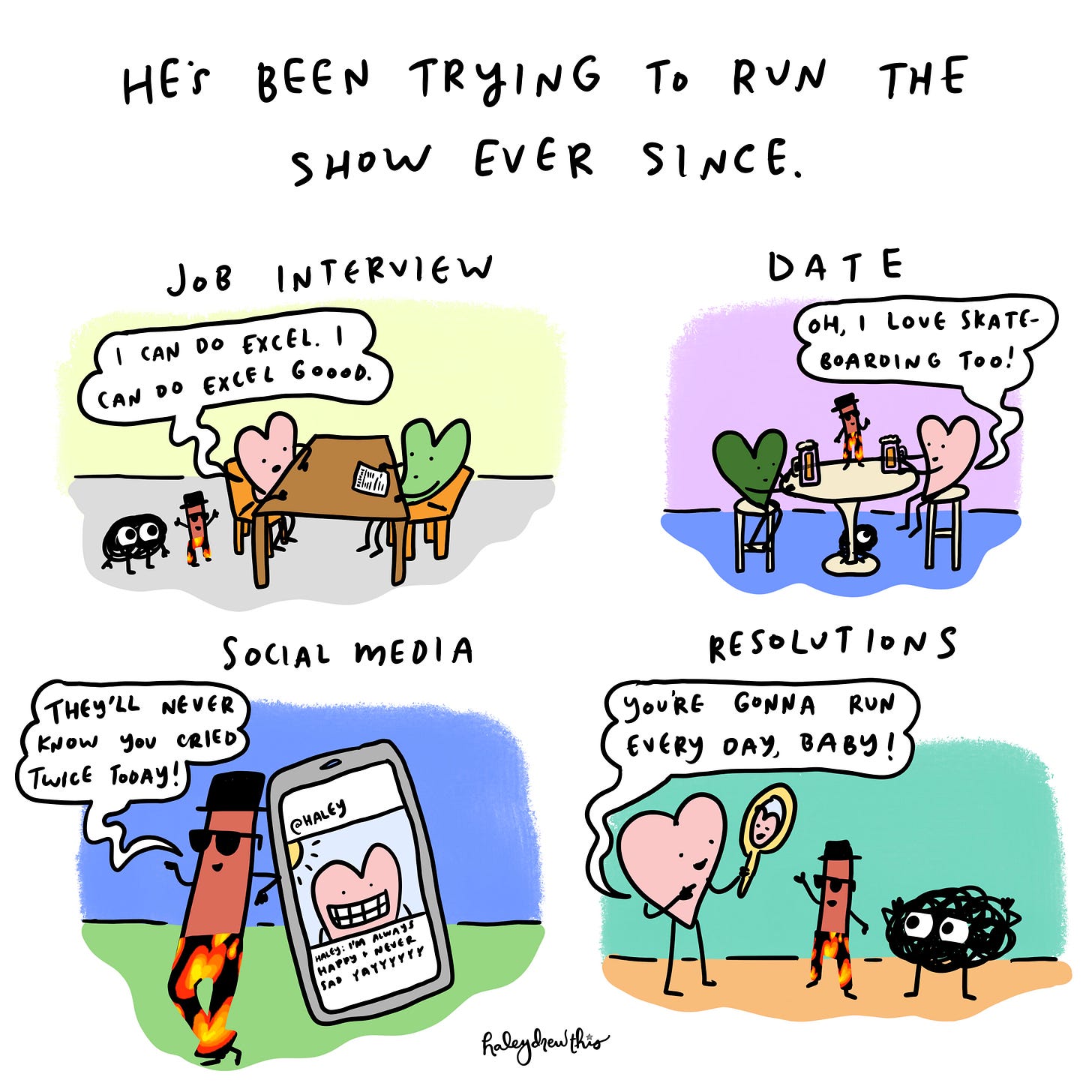 Job interview // Date // Social Media // New Year’s Resolutions