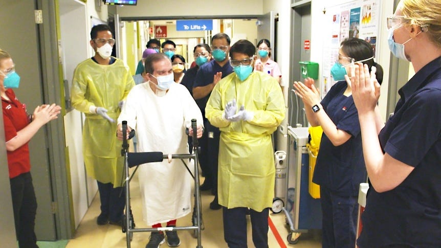 David Avila Mellado walking out of hospital David Avila Mellado walking out of hospital