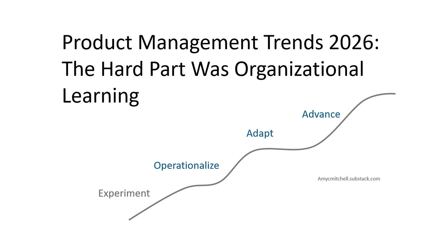 Product Management is advancing 1 plateau at a time