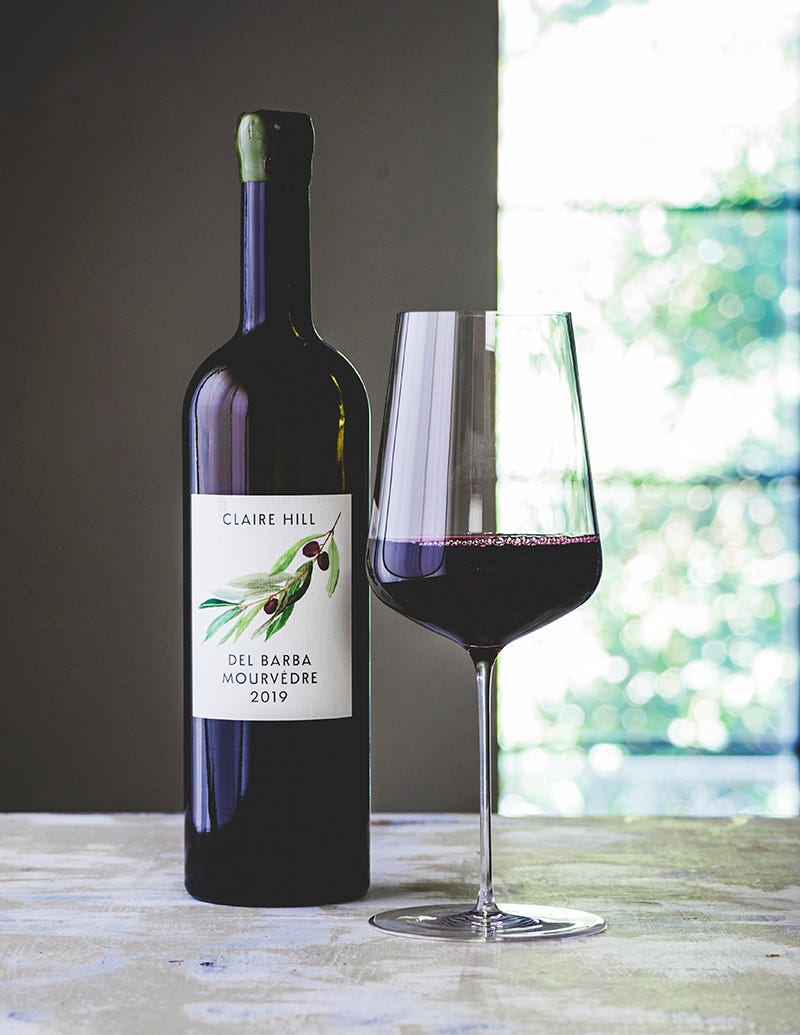 Claire Hill Wines, Del Barba Vineyard, Mourvédre, Contra Costa 2019