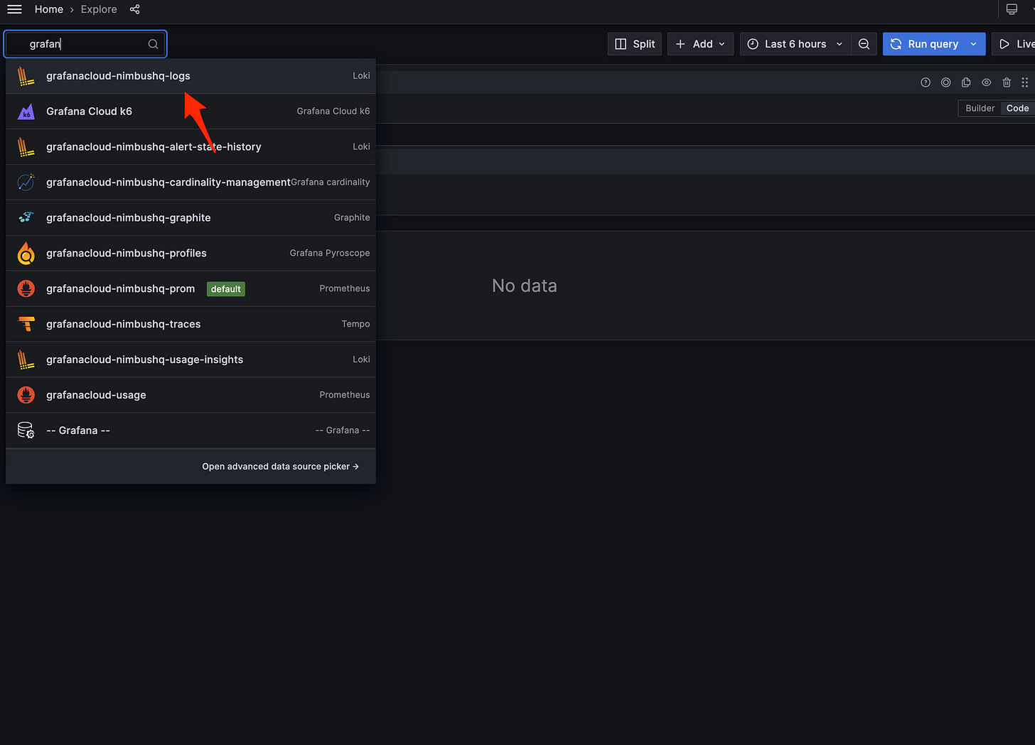 Grafana data source
