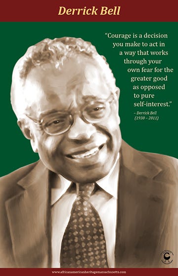 Derrick Bell Poster — African american heritage in massachusetts