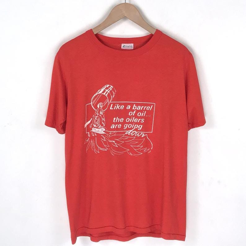 80s Calgary Flames Edmonton Oilers Hockey T-Shirt. Vintage image 1