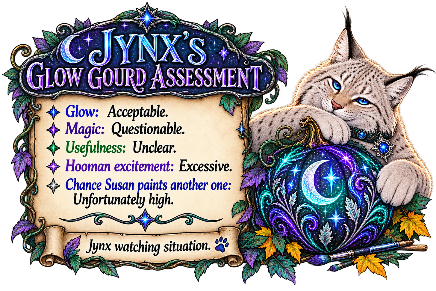 Jynx's Glow Gourd Assessment - Jynx Watching. Jynx's Glow Gourd Assessment - Jynx Watching.
