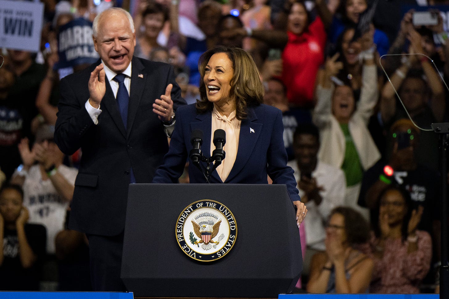 Kamala Harris introduces Minnesota Gov. Tim Walz as her running mate at a  raucous Philadelphia rally | WSAV-TV