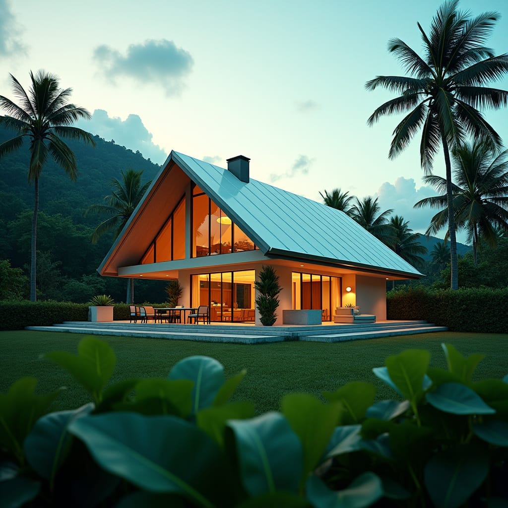 clipped gable roof modern property in jamaica