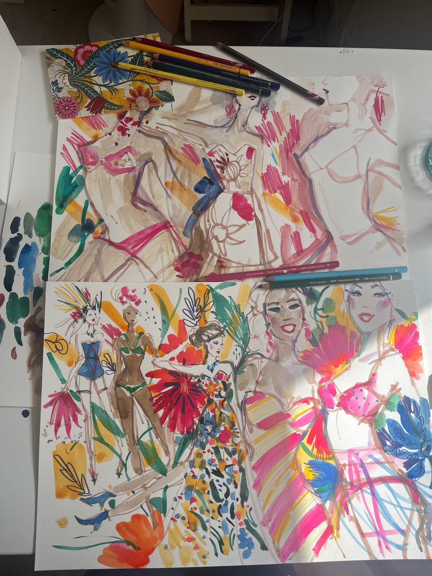 my painting - it's super colourful now
