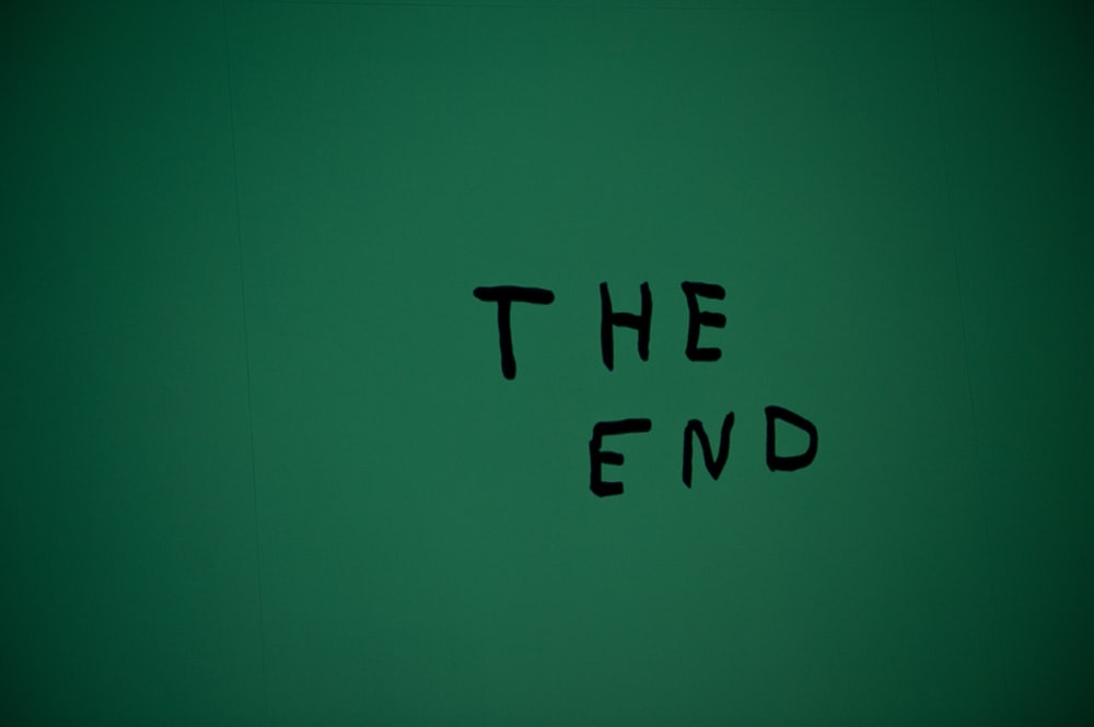 The End text