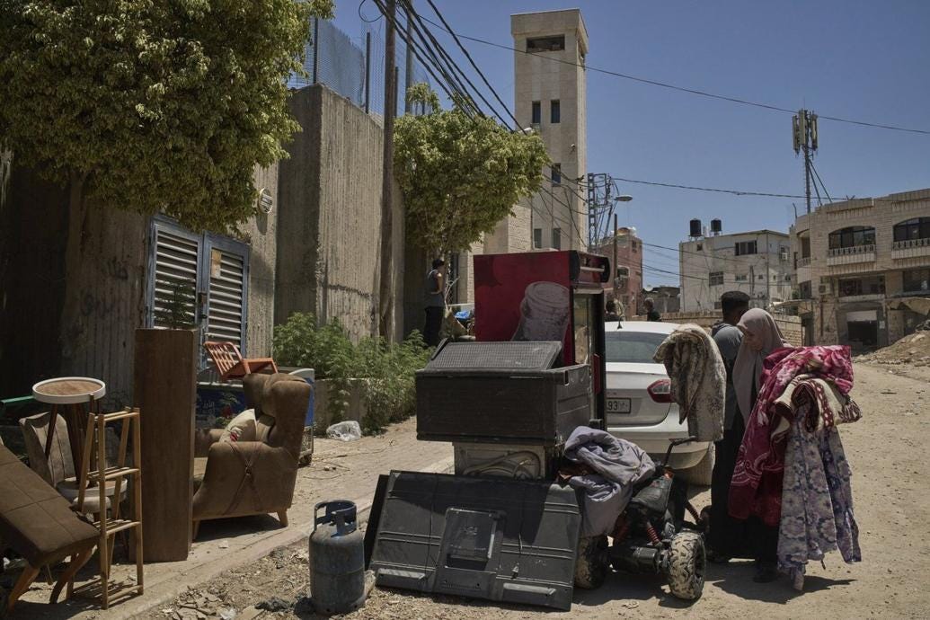 Hundreds of Palestinian families flee West Bank camp ahead of Israeli demolition orders Hundreds of Palestinian families flee West Bank camp ahead of Israeli demolition orders
