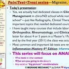 LABORATORY TESTING of CHRONIC PAIN (1) Review of TWO (2!) lab tests that actually direct treatment in CHRONIC PAIN AND MIGRAINE and yet most doctors don’t even know about them