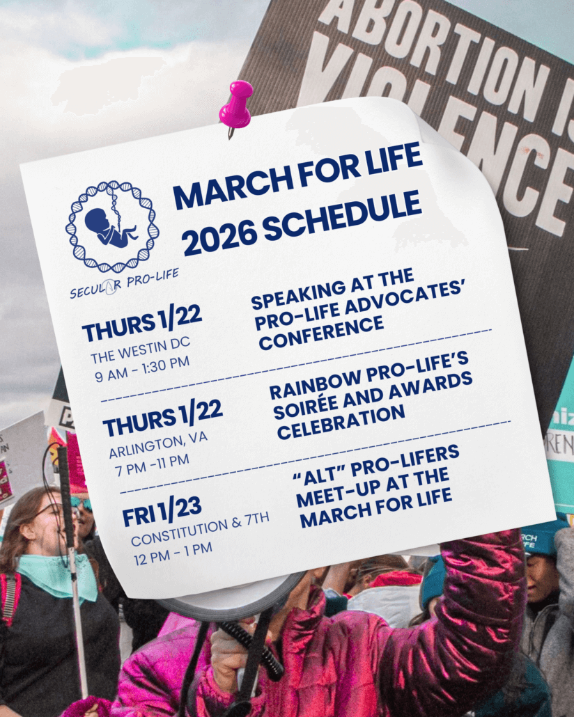 Secular Pro-Life’s 2026 March for Life Schedule