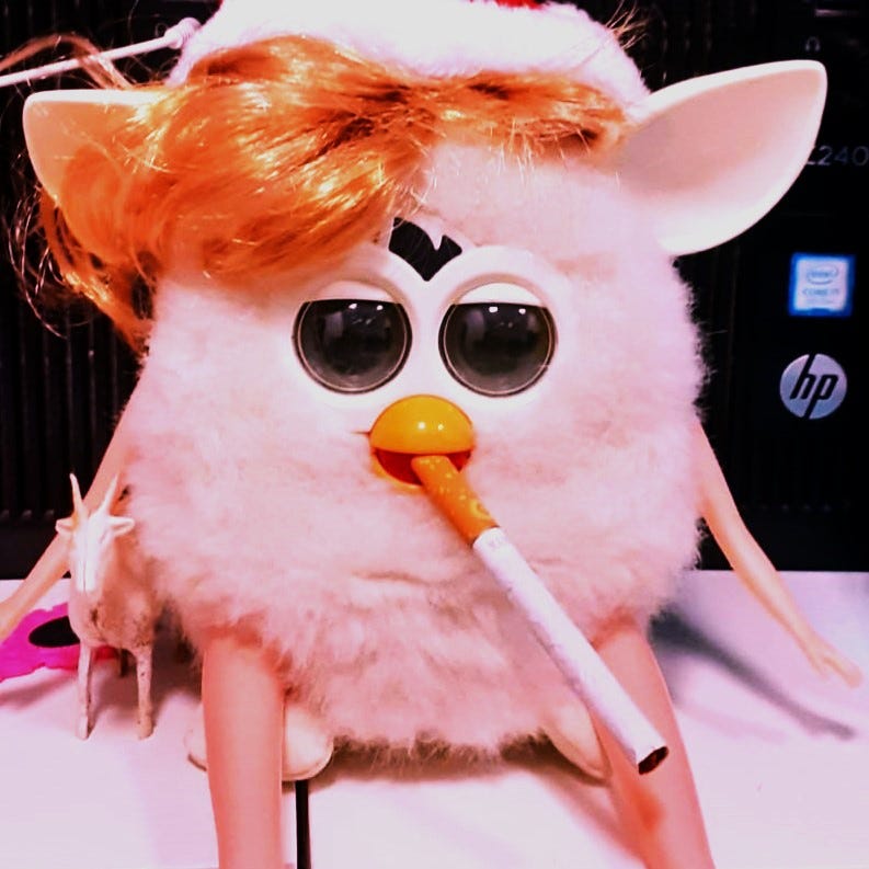 # FURBY FUCSIA FUMADOR # logo