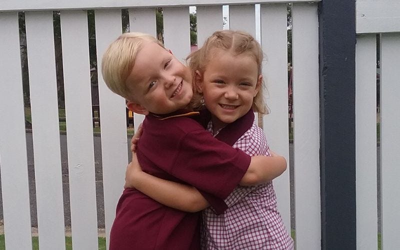 triplets in separate classes at school