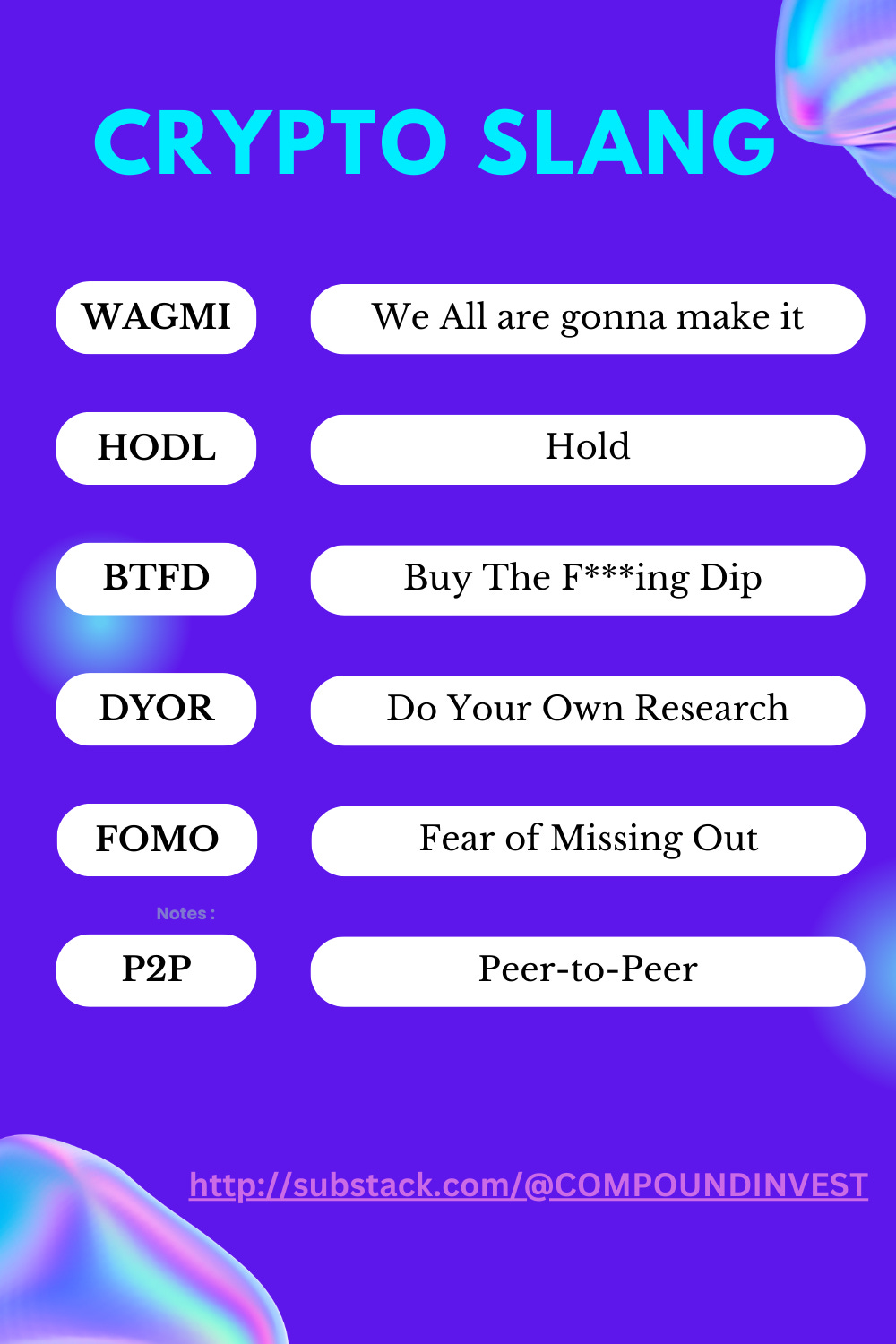 Crypto Slang 101 - by HemZ - Compound Invest