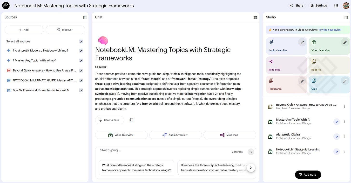 NotebookLM - Strategy Vs Tool