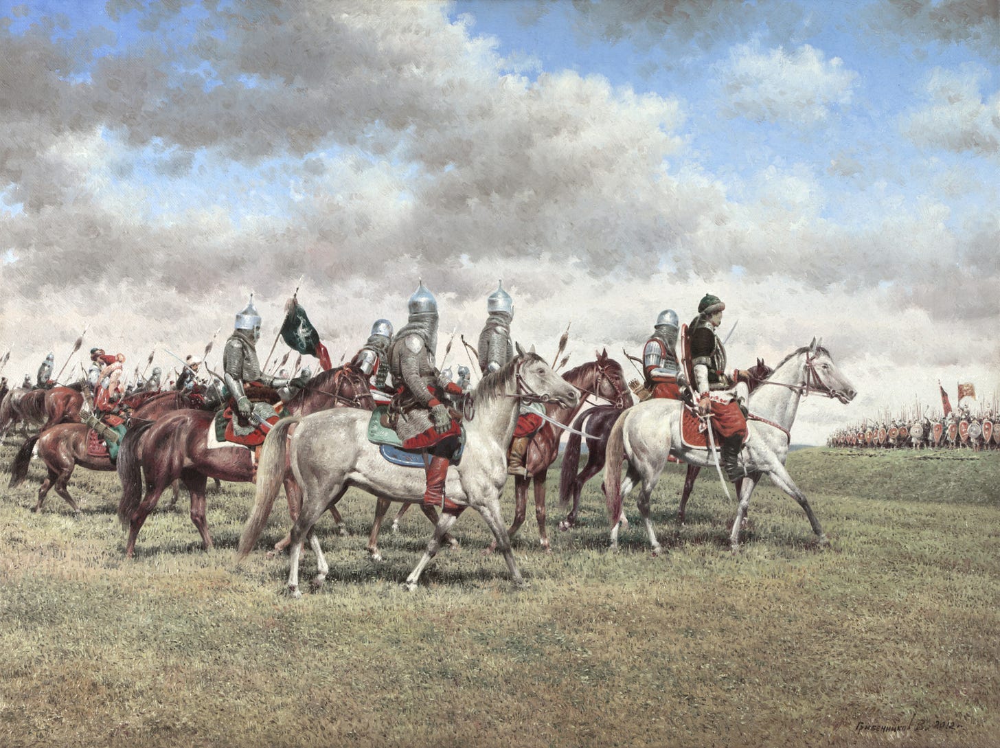 Tatar riders, 2012, 80×60 cm by Vasily Ivanovich Gribennikov: History,  Analysis & Facts | Arthive