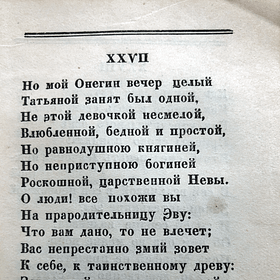Eugene Onegin, From Verse to Word, 4
