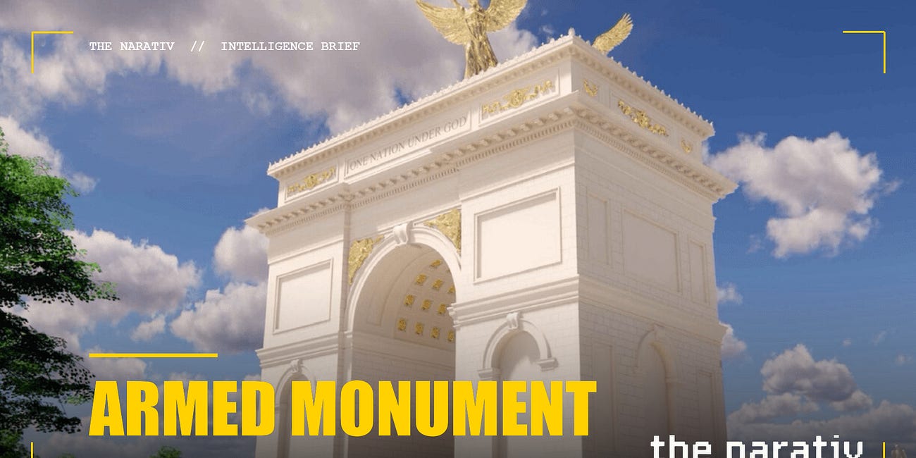 TRUMP TURNS HIS ARCH INTO A MILITARY BASE