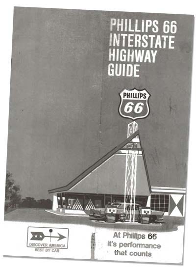 A swept wing station graces a 1968 Phillips 66 map. A swept wing station graces a 1968 Phillips 66 map.