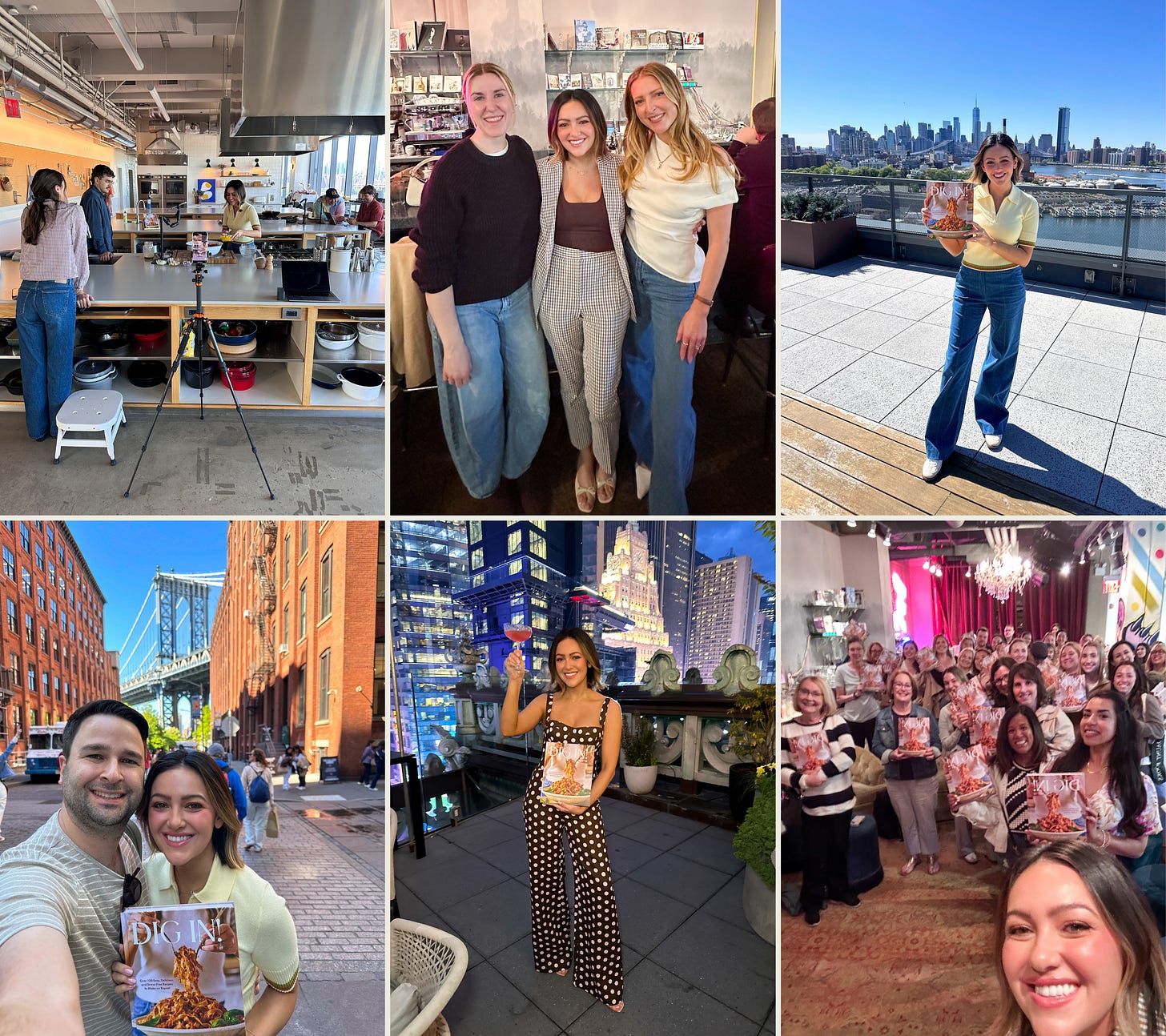 Collage of pictures from New York City and Brooklyn during book tour Collage of pictures from New York City and Brooklyn during book tour