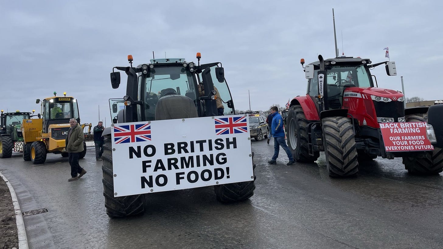Farmers protest inheritance tax proposals force Prime Minister to leave ...