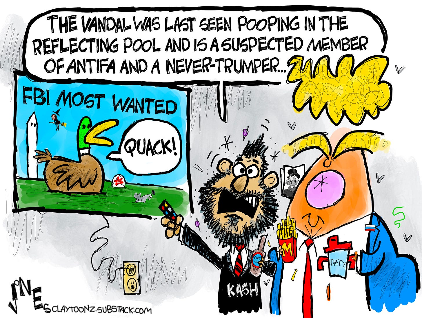 Antifa Duck – CLAYTOONZ