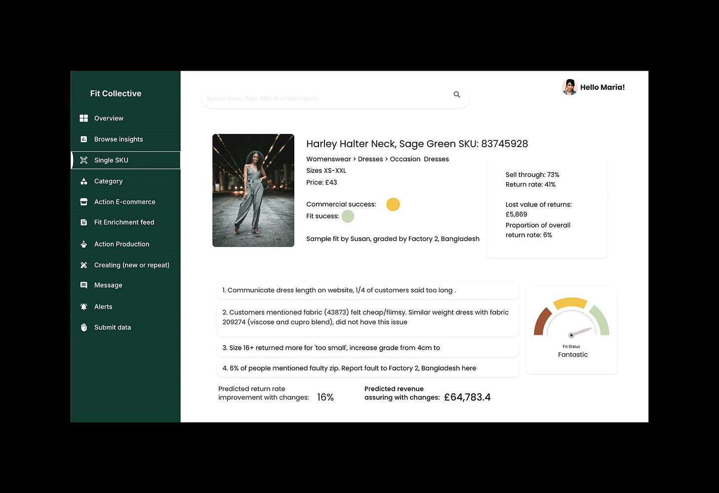 Fit Collectives software dashboard.