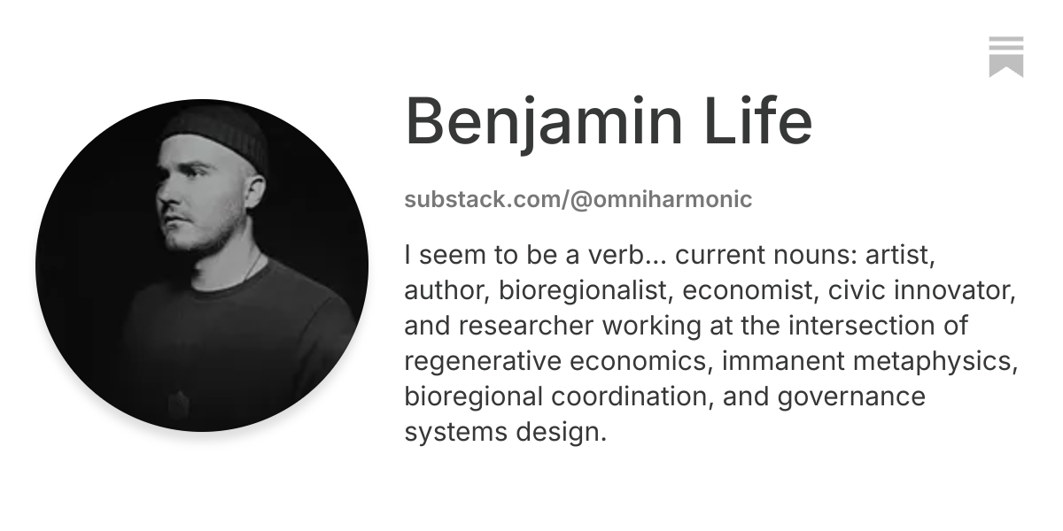 Benjamin Life | Substack