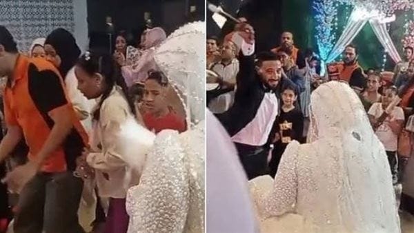Photo credited to social media. (@coptstoday) Aswan groom dies of heart attack minutes after entering wedding hall