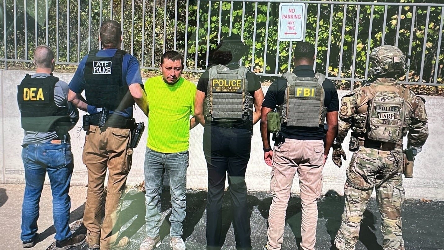 Federal Agents arrest Juan Espinoza-Martinez in Illinois for allegedly offering a $10,000 bounty for the killing of a US Border Patrol Commander in Chicago. Federal Agents arrest Juan Espinoza-Martinez in Illinois for allegedly offering a $10,000 bounty for the killing of a US Border Patrol Commander in Chicago.