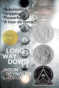 Book covers: Long Way Down by Jason Reynolds, Jennifer Chan Is Not Alone by Tae Keller, and The True Diary of a Part-Time Indian by Sherman Alexie
