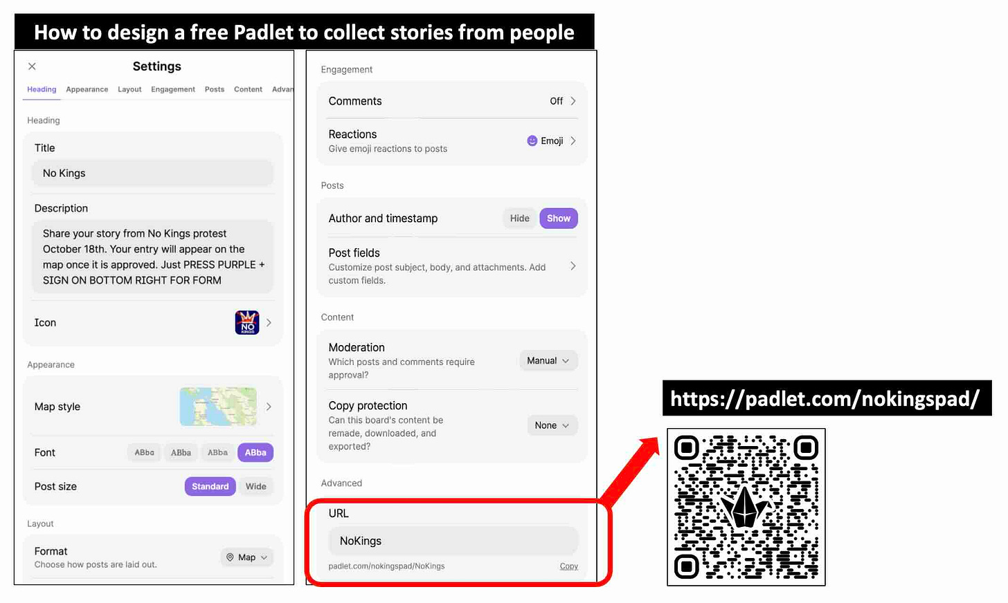 How to design a Padlet to collect stories
