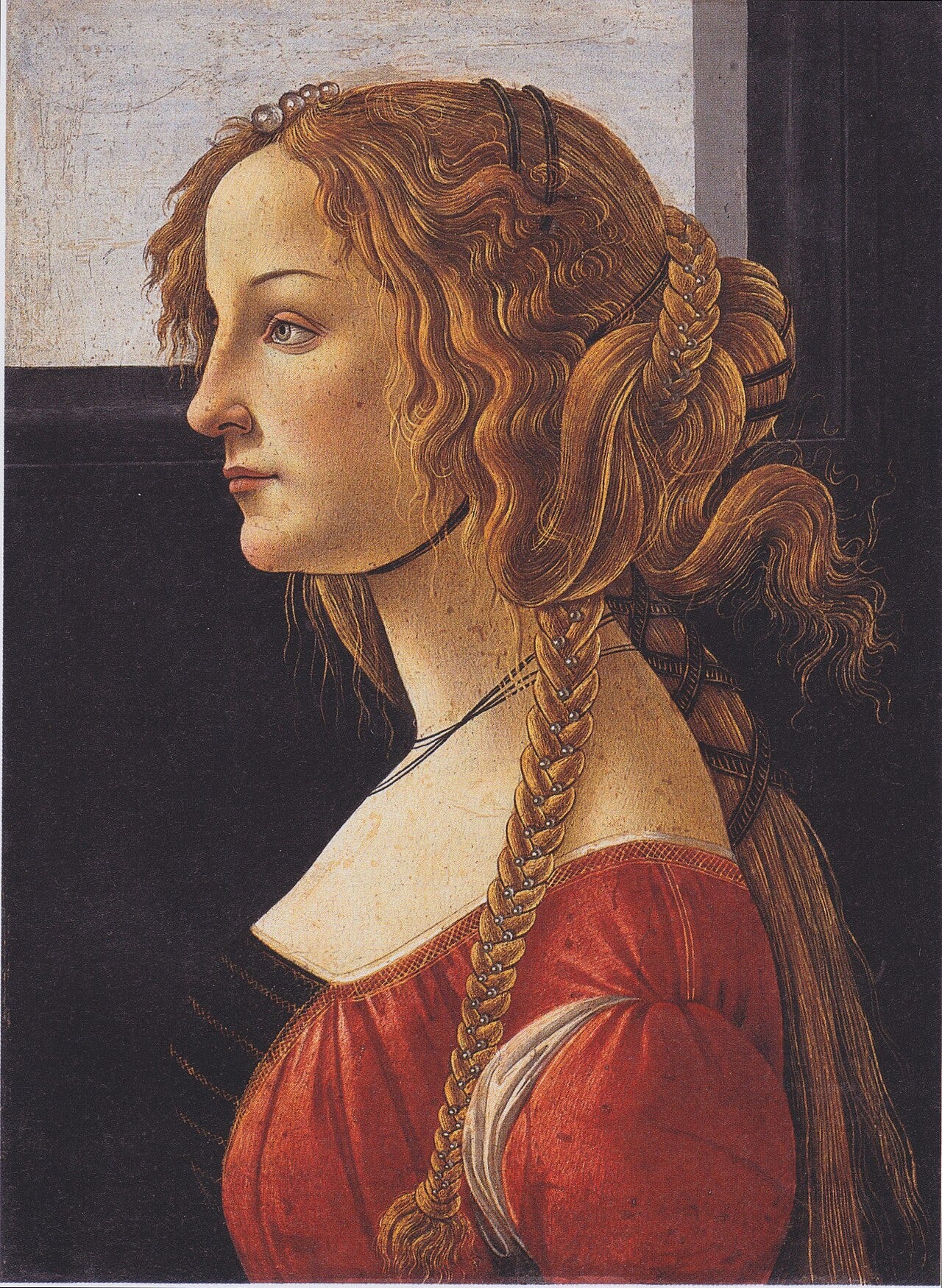 Botticelli young woman profile Botticelli young woman profile
