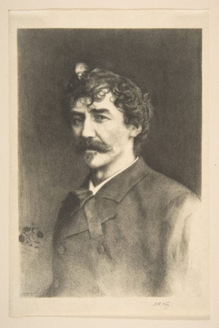 Portrait_James_McNeill_Whistler_painter_Lithograph_by Thomas_R Way_1905_theparagoneart