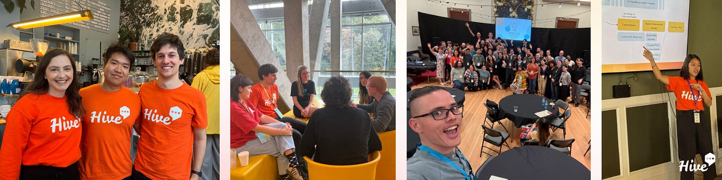 Photo collage of Hive team members attending CARE and EA Summit Vancouver