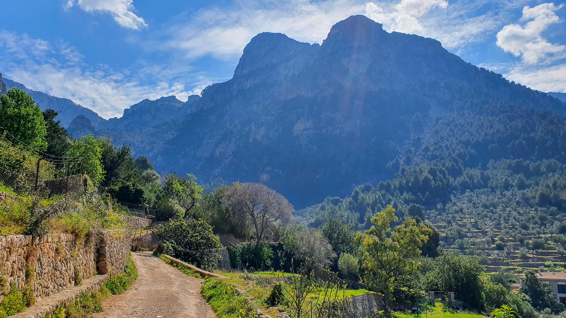 View of the Serra de Tramuntana outside of Fornalutx