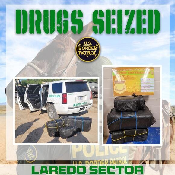 confiscated marijuana bales