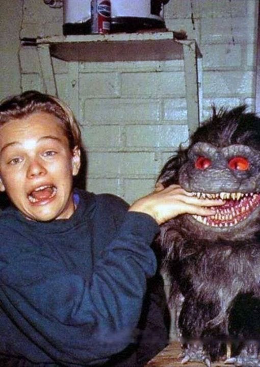 Leonardo DiCaprio on the set of his first movie “Critters 3,” 1991