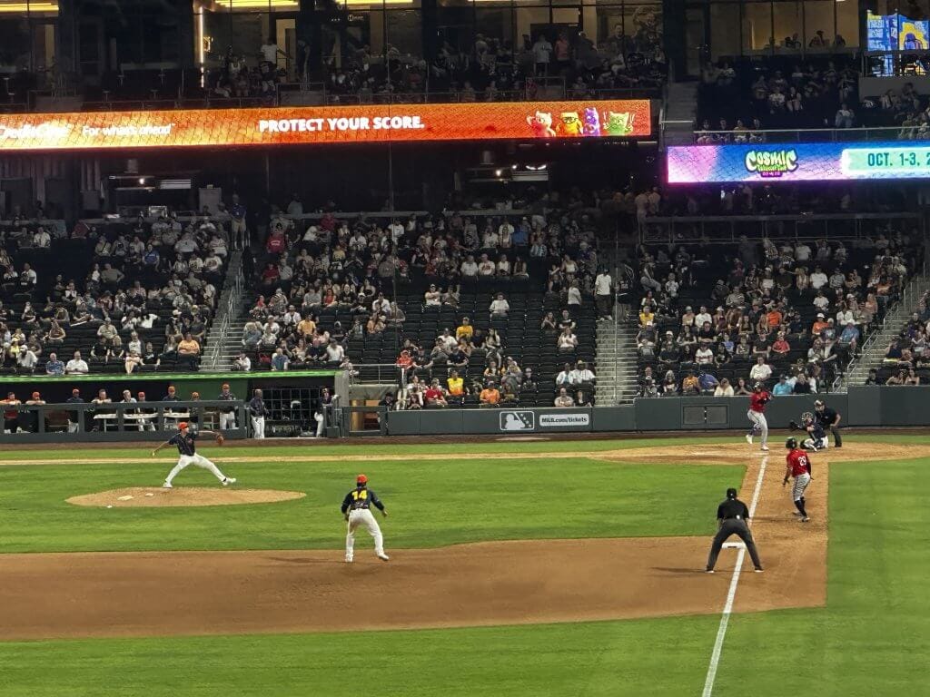 Las Vegas Aviators reliever Luis Morales pitches to the Reno Aces on Friday night at Las Vegas Ballpark.