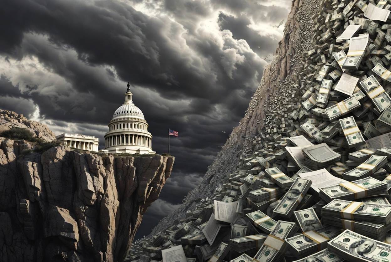 The image depicts the U.S. Capitol dwarfed by a mountain of discarded currency, symbolizing the overwhelming power of money.
AI-generated content may be incorrect. The image depicts the U.S. Capitol dwarfed by a mountain of discarded currency, symbolizing the overwhelming power of money.
AI-generated content may be incorrect.