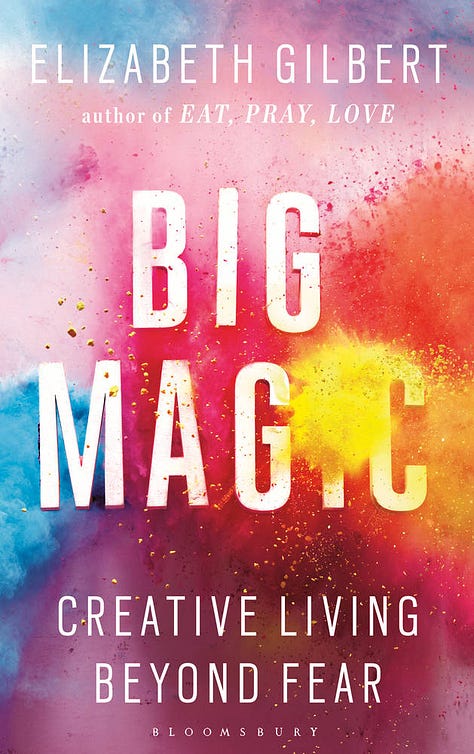 Good Talk by Mira Jacob, Big Magic by Liz Gilbert & Wintering by Katherine May